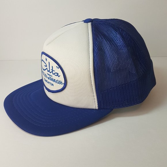 Vintage 80s MckINLEY & Taylor Hat Snapback Trucker Hat Classic Cap Blue Edmonton - Picture 6 of 15
